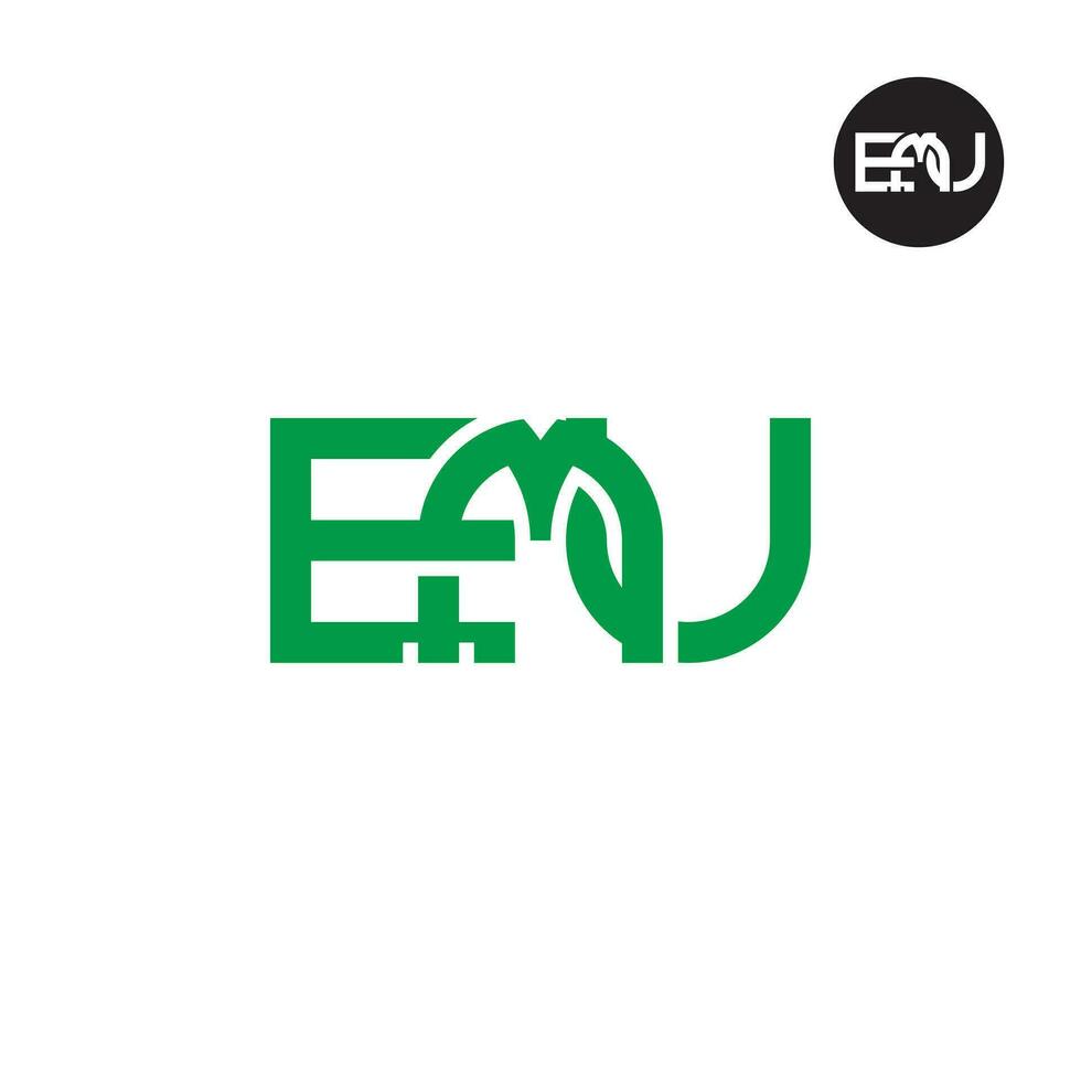 lettera emu monogramma logo design vettore