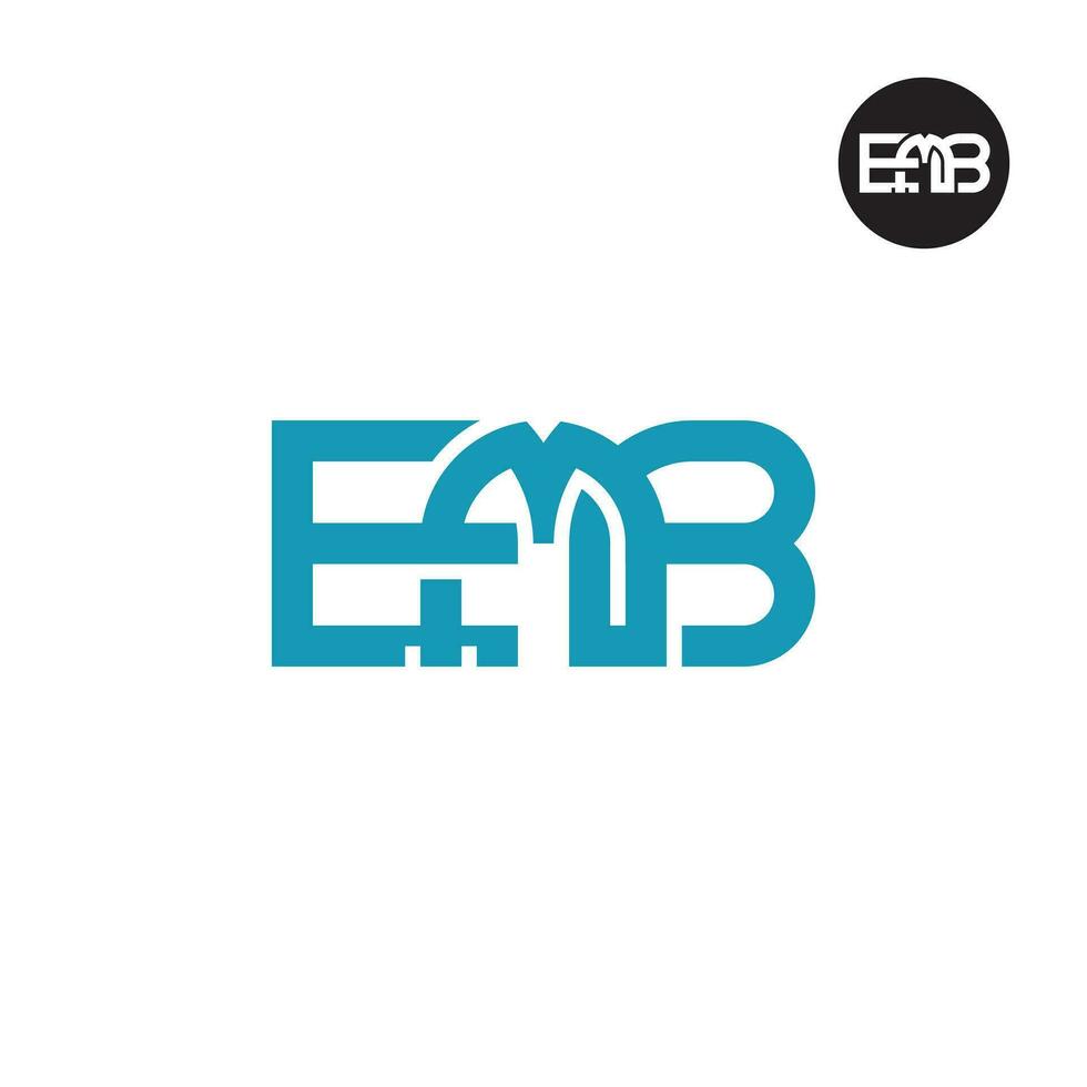 lettera emb monogramma logo design vettore