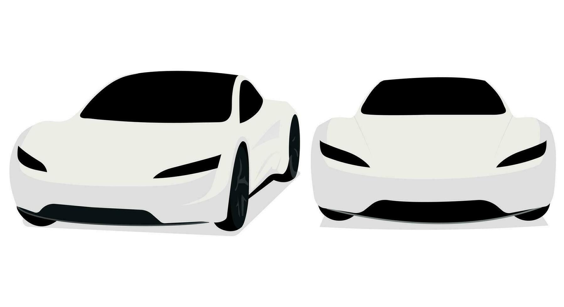 realistico auto isolato su bianca. vettore auto illustrazione. impostato il auto a partire dal tutti lati.