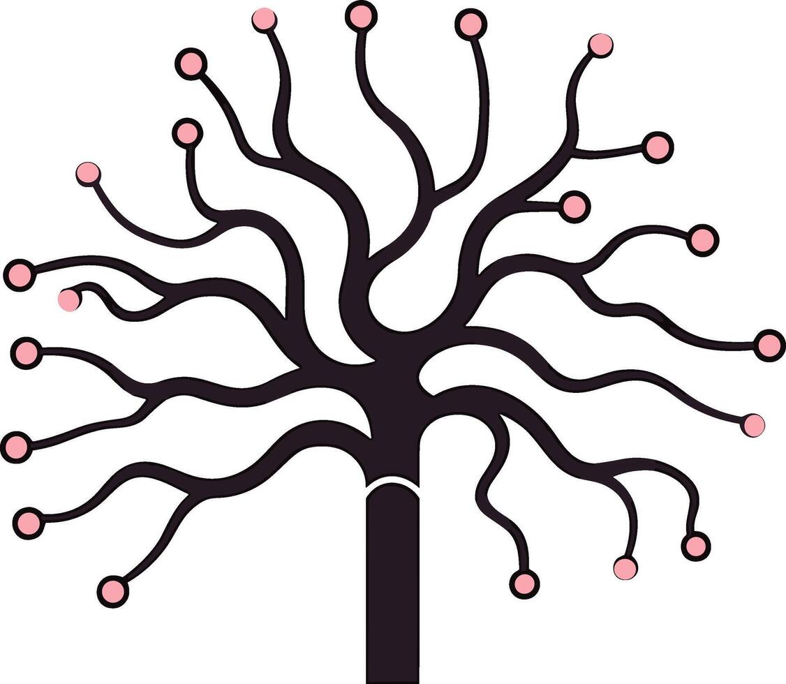 neurone logo vettore icona illustrazione, umano organi anatomia - linea icona.