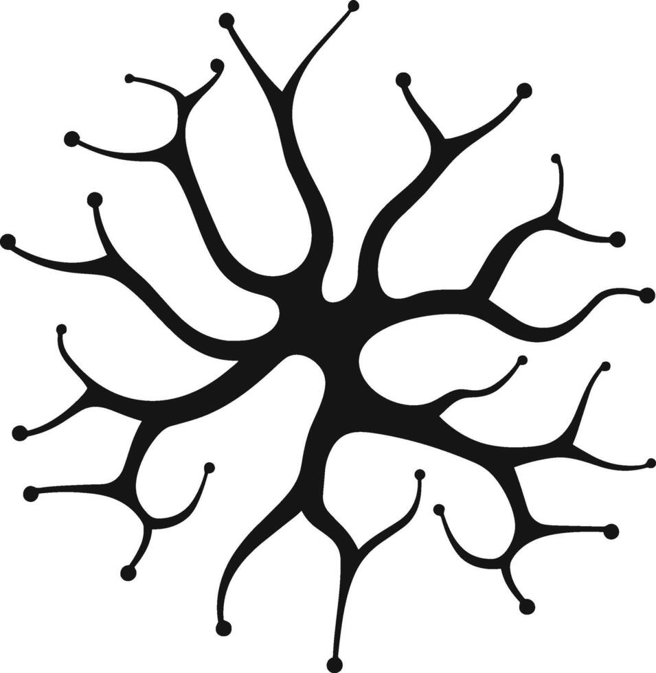 neurone logo vettore icona illustrazione, umano organi anatomia - linea icona.