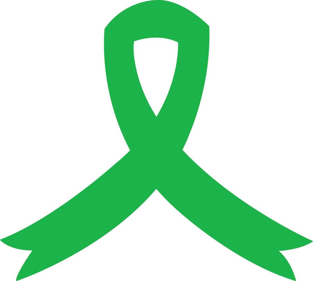 cancro nastro piatto icona. vettore consapevolezza nastro verde colore isolato su . internazionale giorno di cancro, mondo cancro giorno. design modello elemento nel di moda stile per grafico