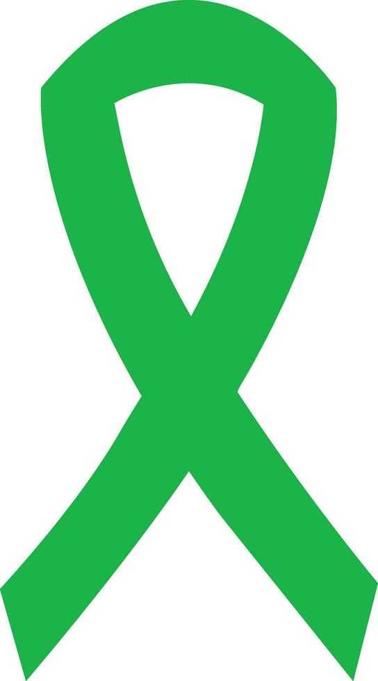 cancro nastro piatto icona. vettore consapevolezza nastro verde colore isolato su . internazionale giorno di cancro, mondo cancro giorno. design modello elemento nel di moda stile per grafico