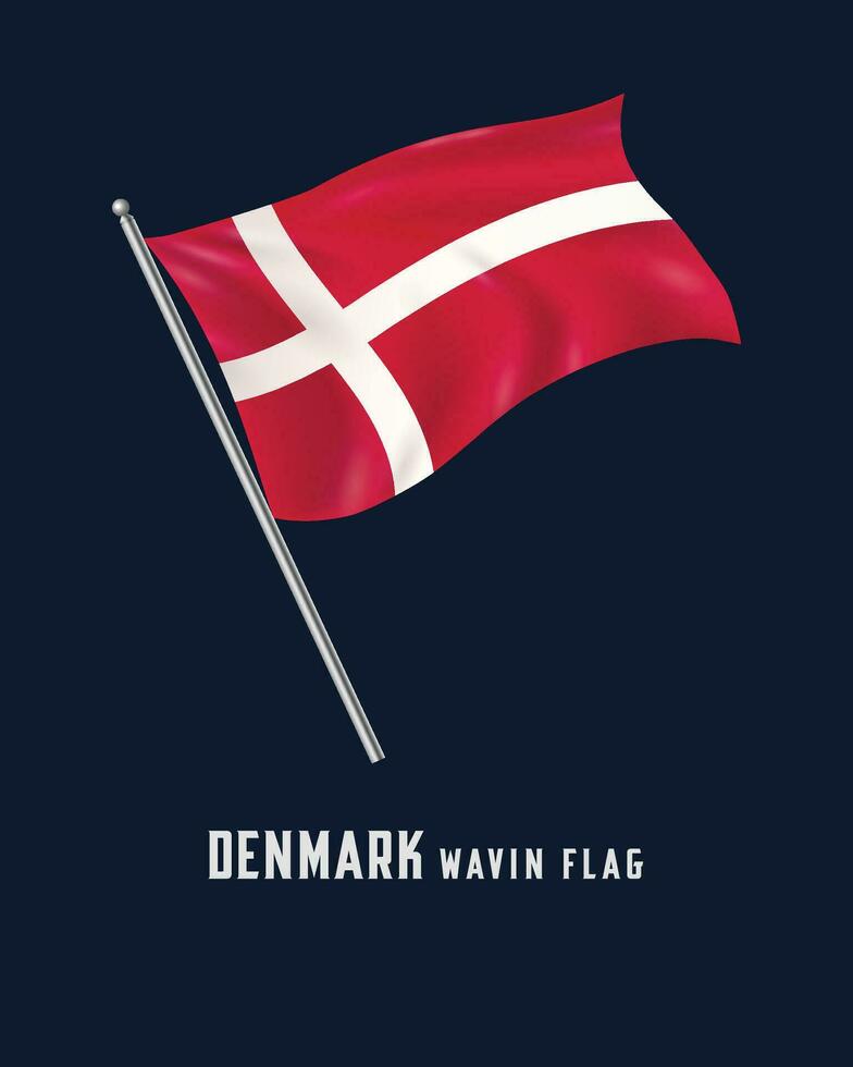 Danimarca sventolando bandiera vettore