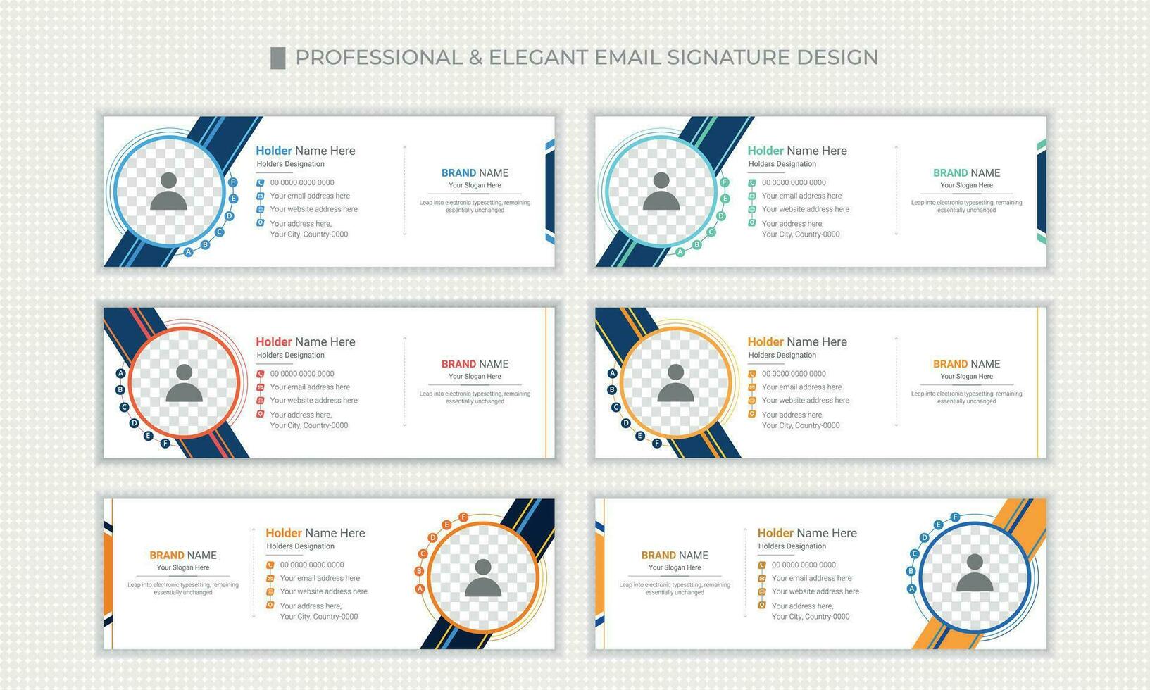 elegante e pulito azienda e-mail firma design vettore