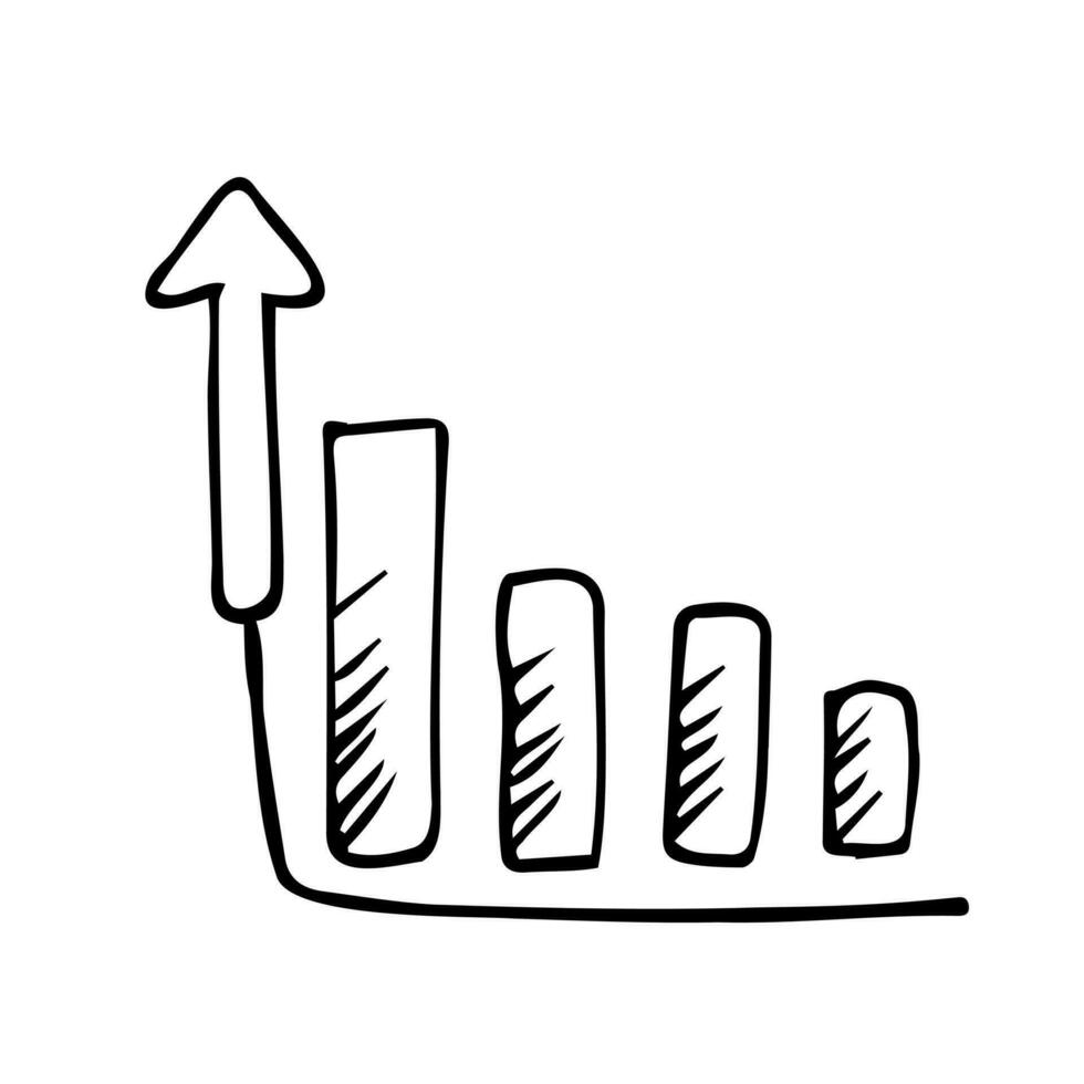 scarabocchio vettore Infografica grafico. analisi, dati analisi, profitto crescita, economia, opera a casa.