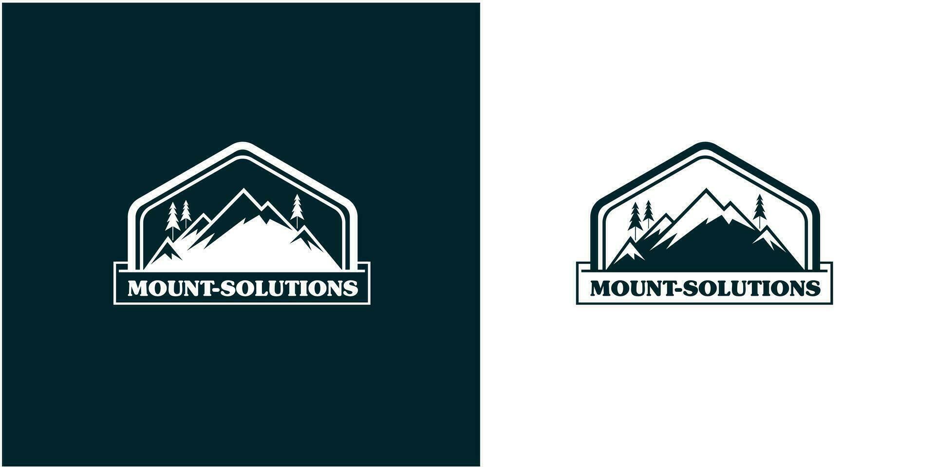 montagna logo, per viaggio avventura azienda logo, vettore illustrazione