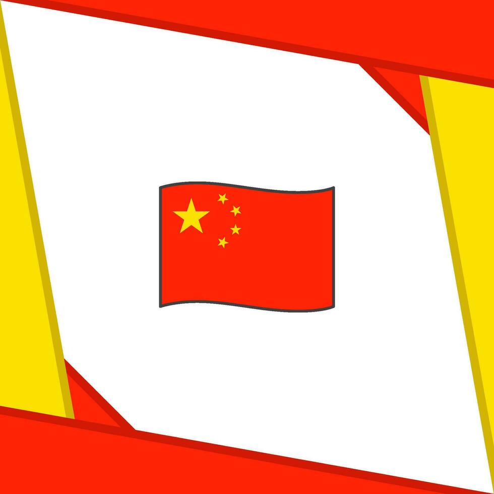 Cina bandiera astratto sfondo design modello. Cina indipendenza giorno bandiera sociale media inviare. Cina indipendenza giorno vettore