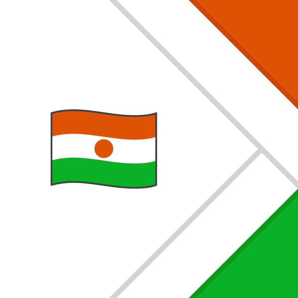 Niger bandiera astratto sfondo design modello. Niger indipendenza giorno bandiera sociale media inviare. Niger cartone animato vettore