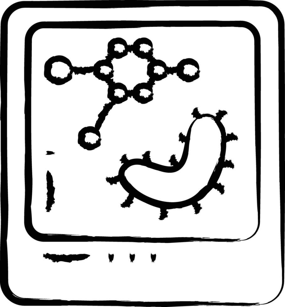 batteri e virus mano disegnato vettore illustrazione