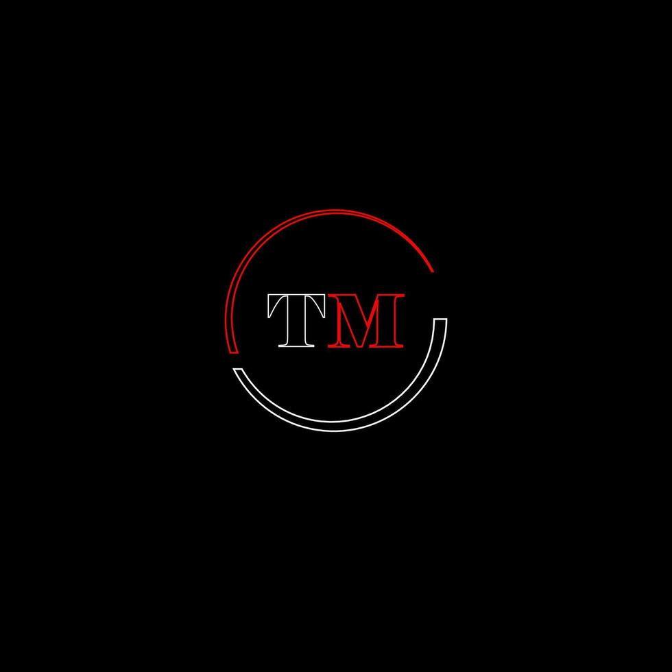 tm creativo moderno lettere logo design modello vettore