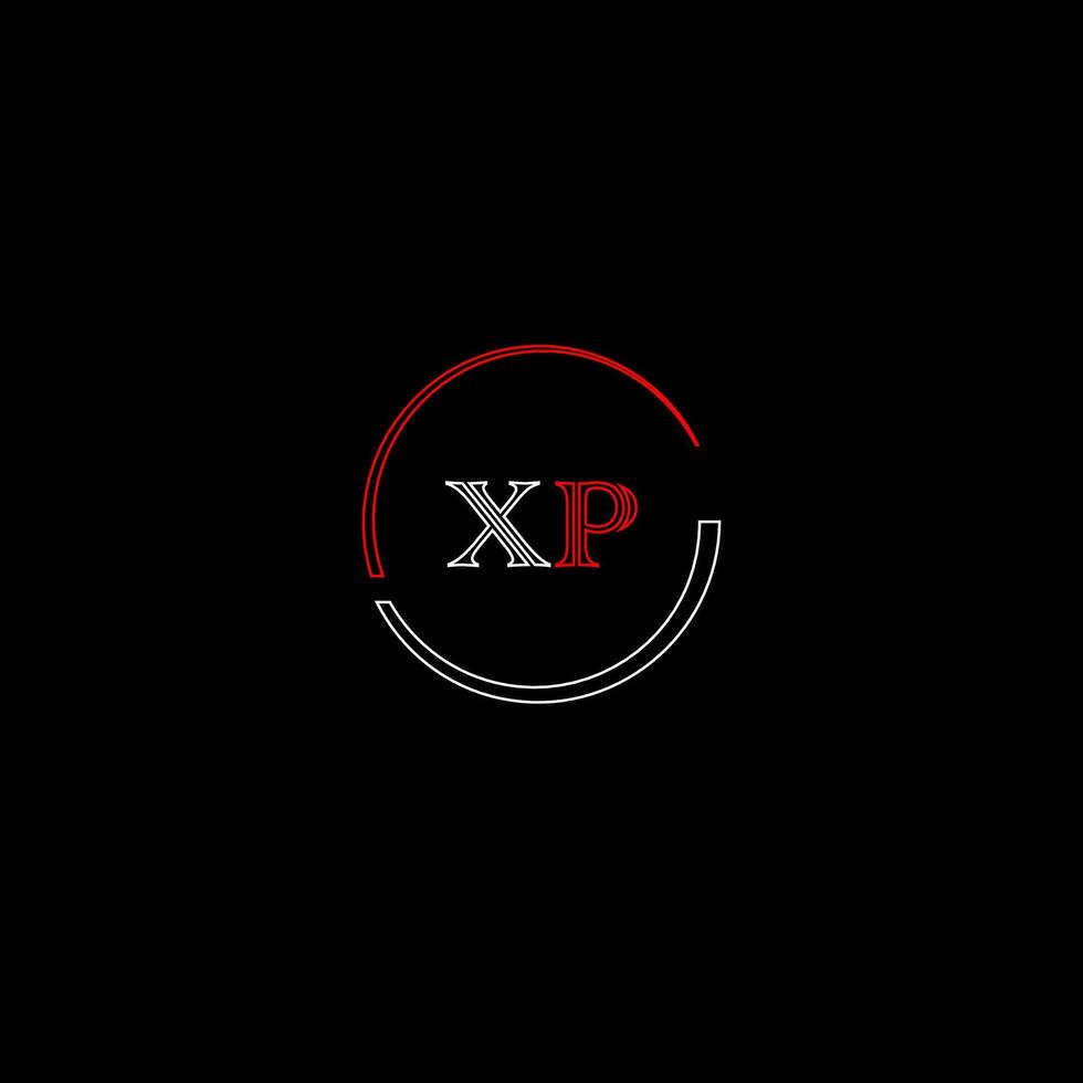 xp creativo moderno lettere logo design modello vettore