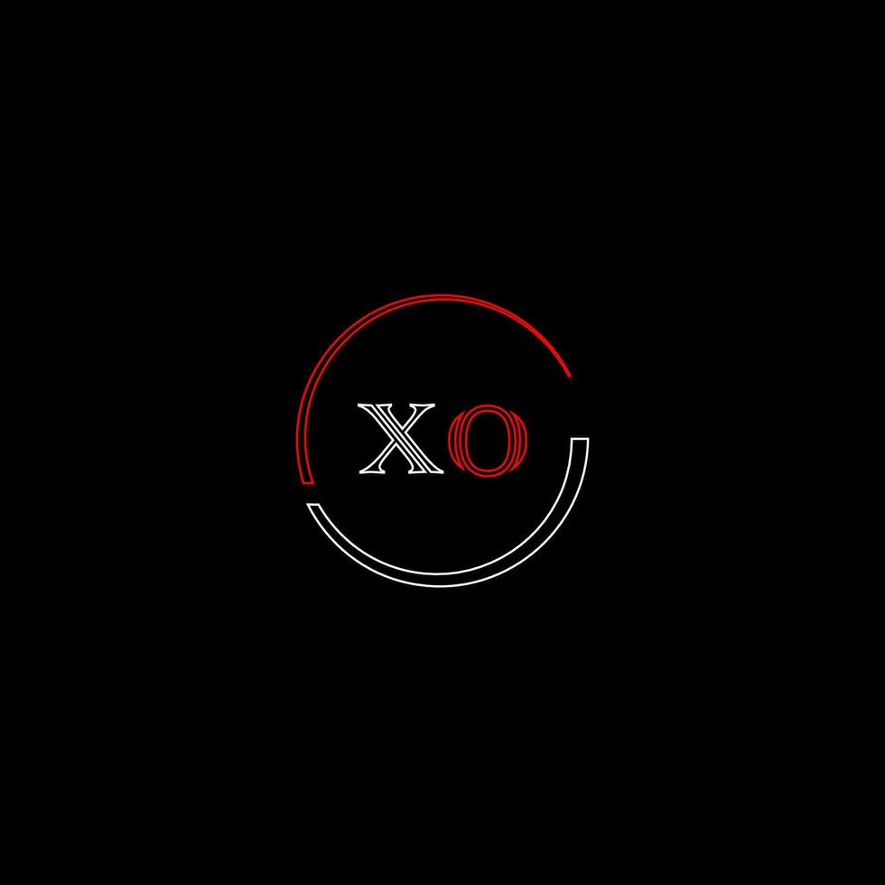 xo creativo moderno lettere logo design modello vettore