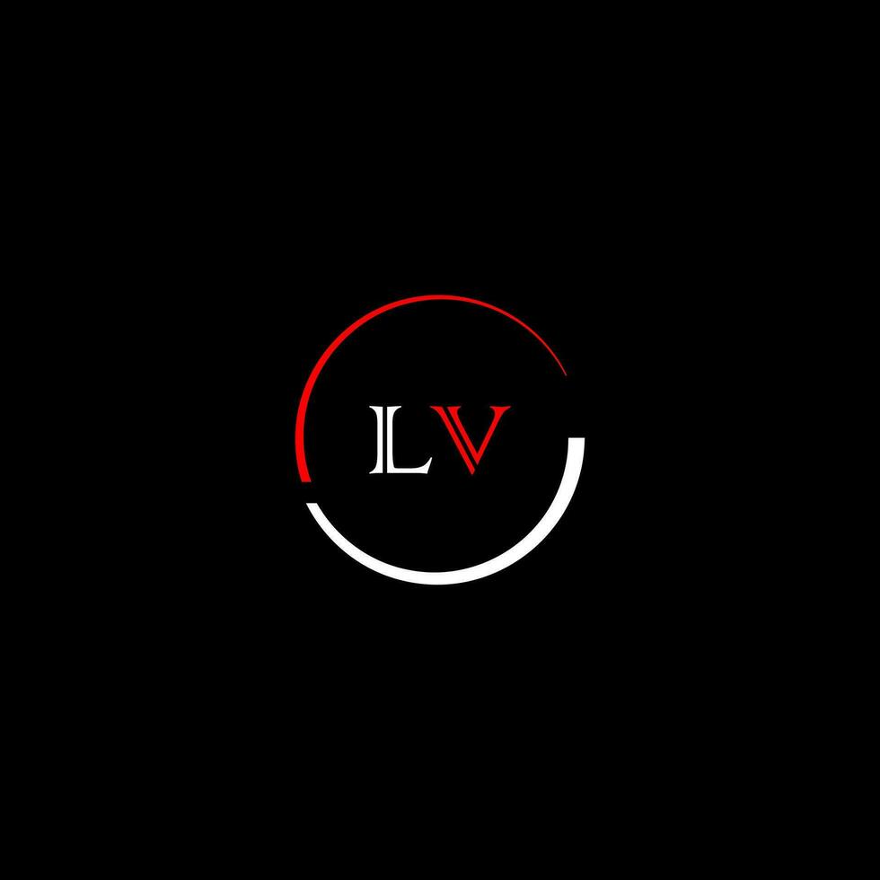 lv creativo moderno lettere logo design modello vettore