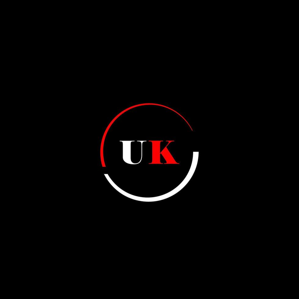 UK creativo moderno lettere logo design modello vettore