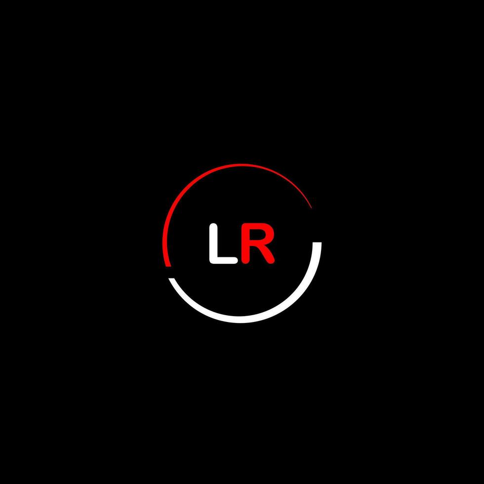 lr creativo moderno lettere logo design modello vettore