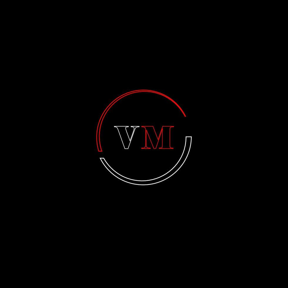 vm creativo moderno lettere logo design modello vettore