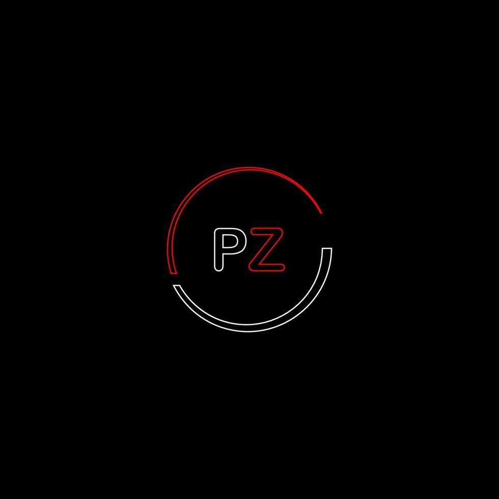 pz creativo moderno lettere logo design modello vettore