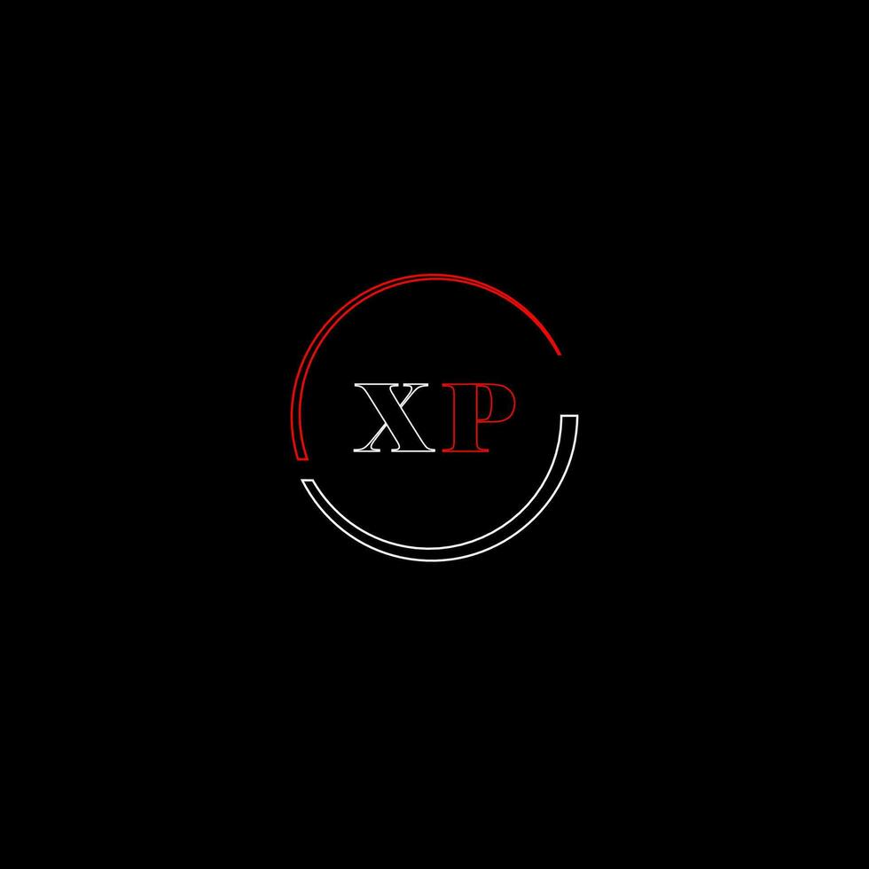 xp creativo moderno lettere logo design modello vettore