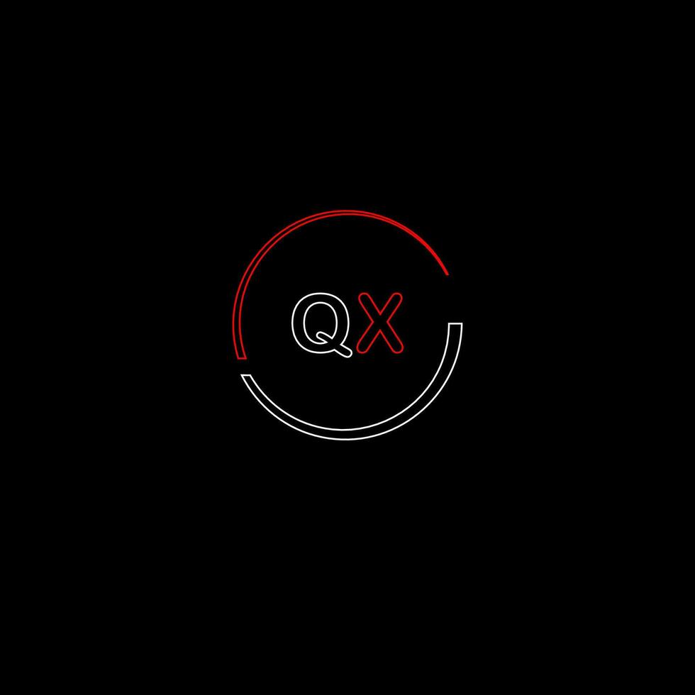 qx creativo moderno lettere logo design modello vettore