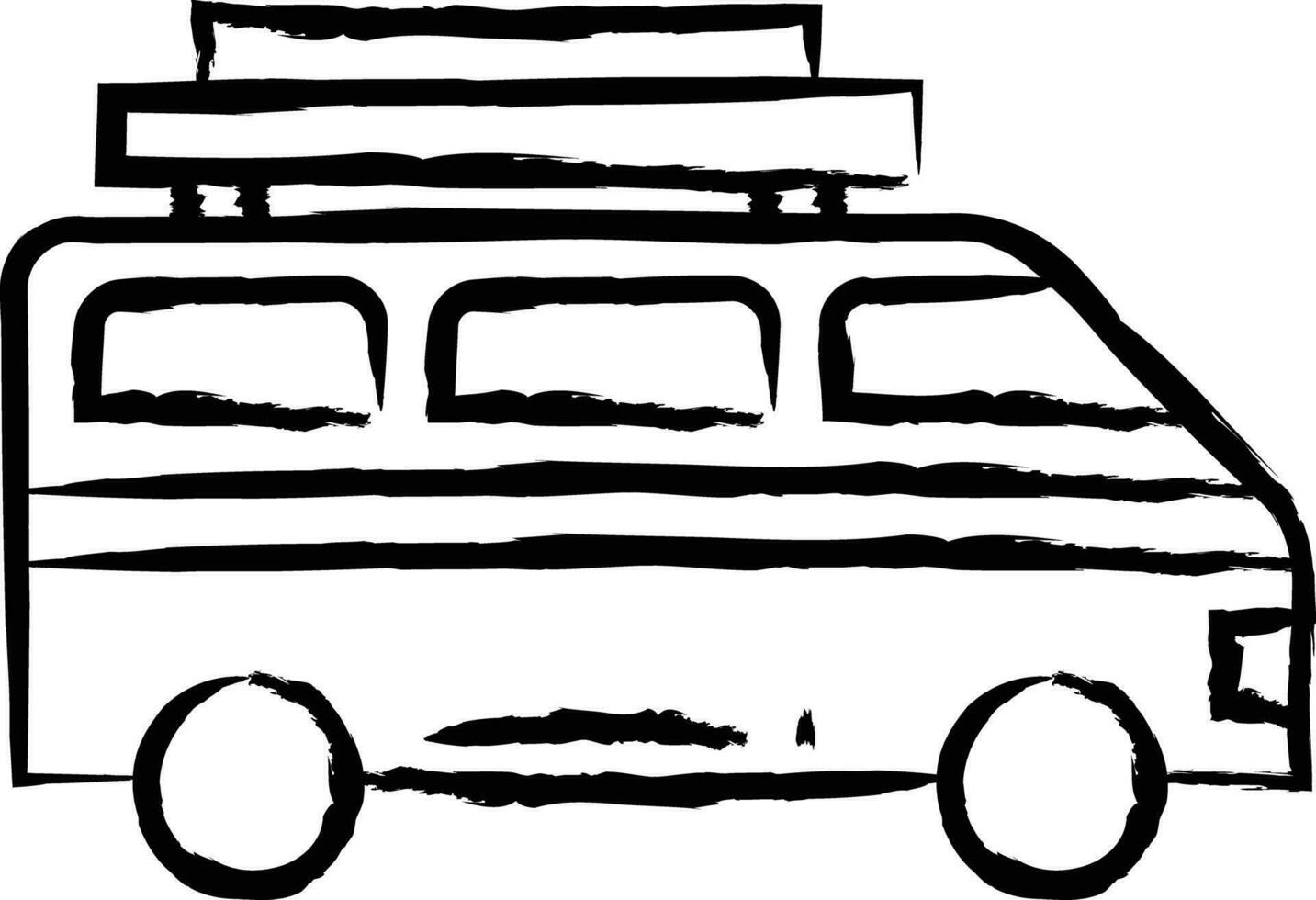 furgone mano disegnato vettore illustrazione