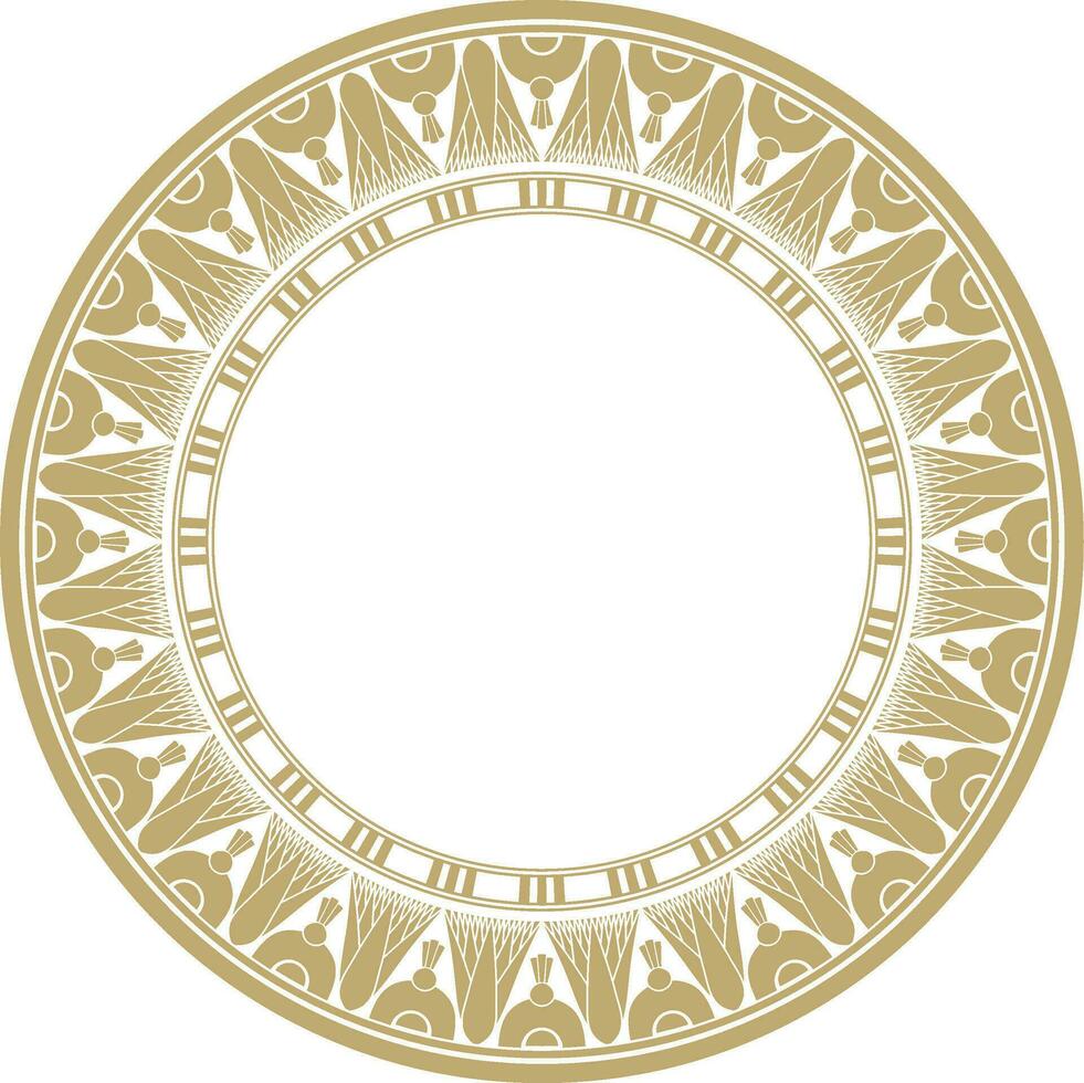 vettore d'oro il giro egiziano ornamento. infinito cerchio, squillare di antico Egitto. geometrico africano telaio