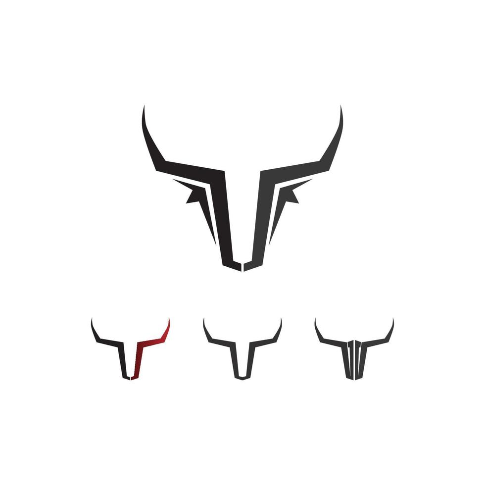 toro e testa di bufalo mucca animale logo sportivo vettore