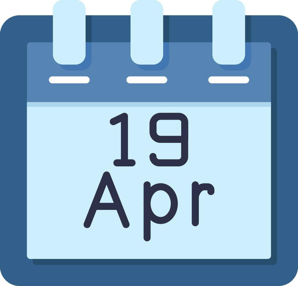 aprile 19 vettore icona