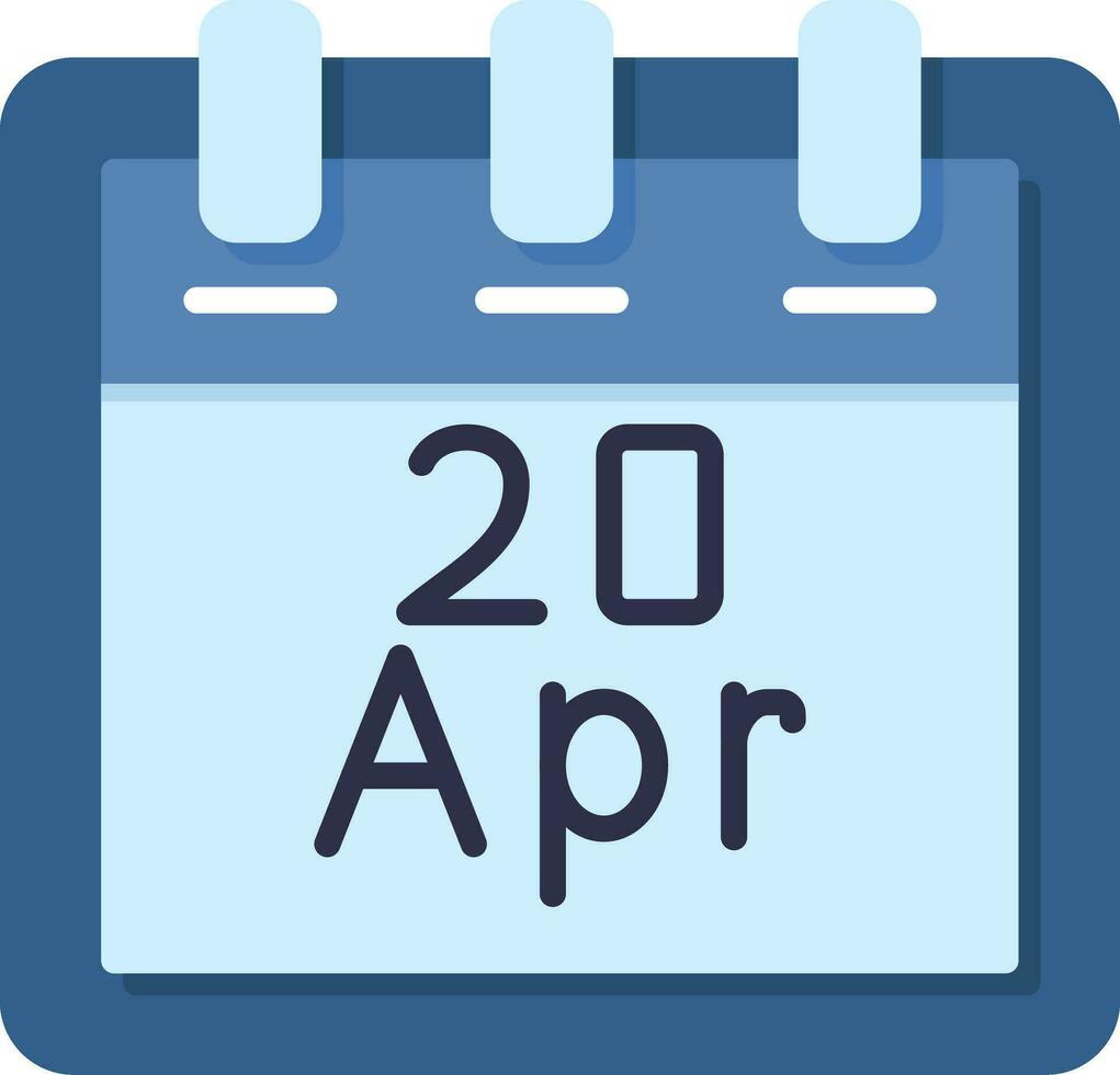 aprile 20 vettore icona