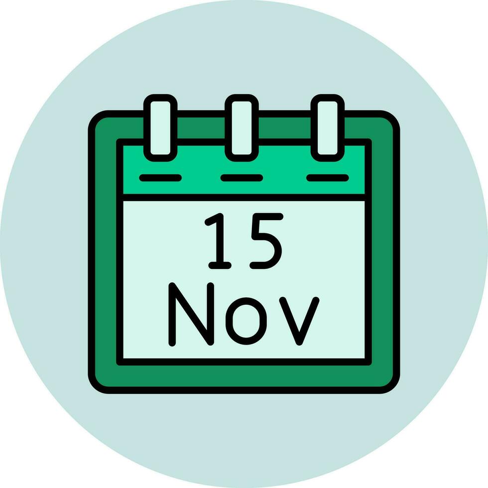 novembre 15 vettore icona