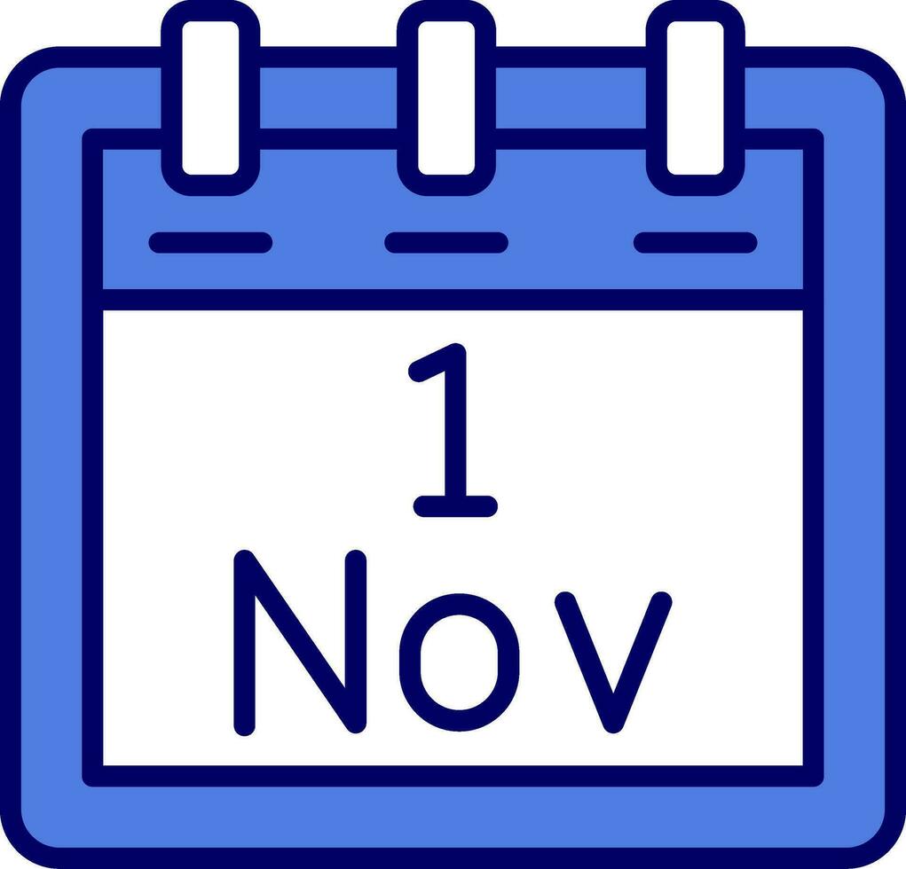 novembre 1 vettore icona