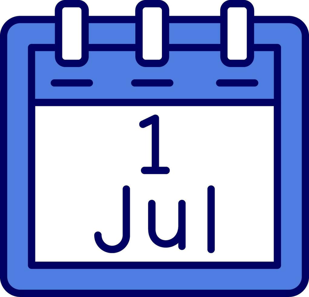 luglio 1 vettore icona