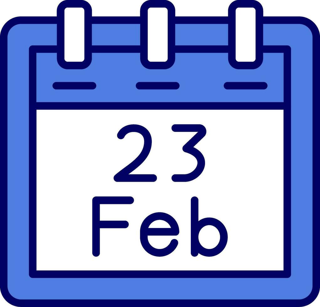 febbraio 23 vettore icona