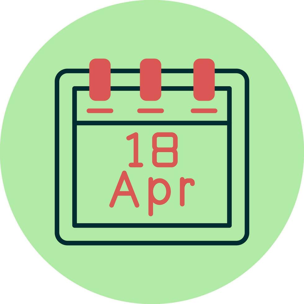 aprile 18 vettore icona