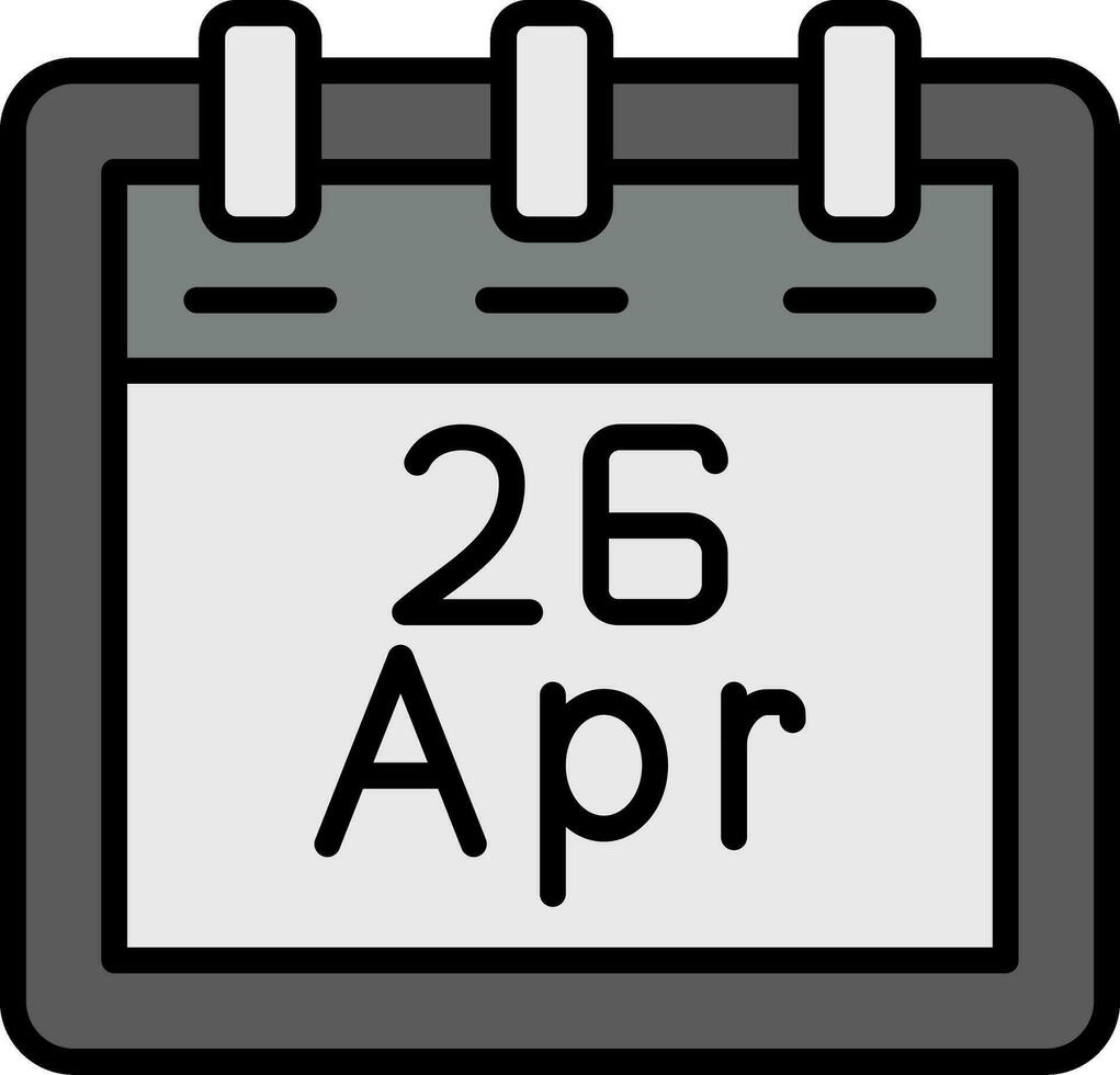 aprile 26 vettore icona