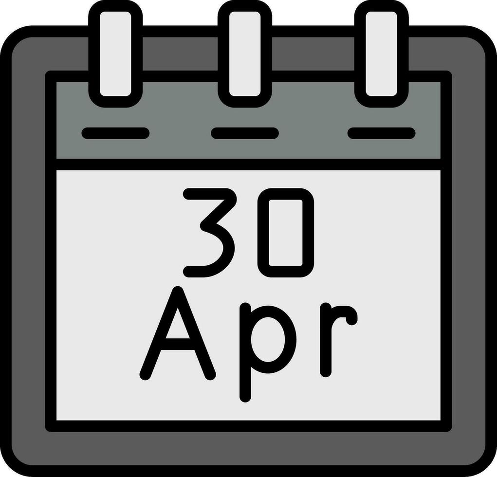 aprile 30 vettore icona