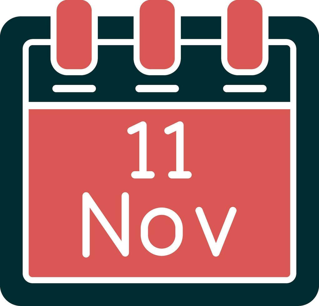 novembre 11 vettore icona