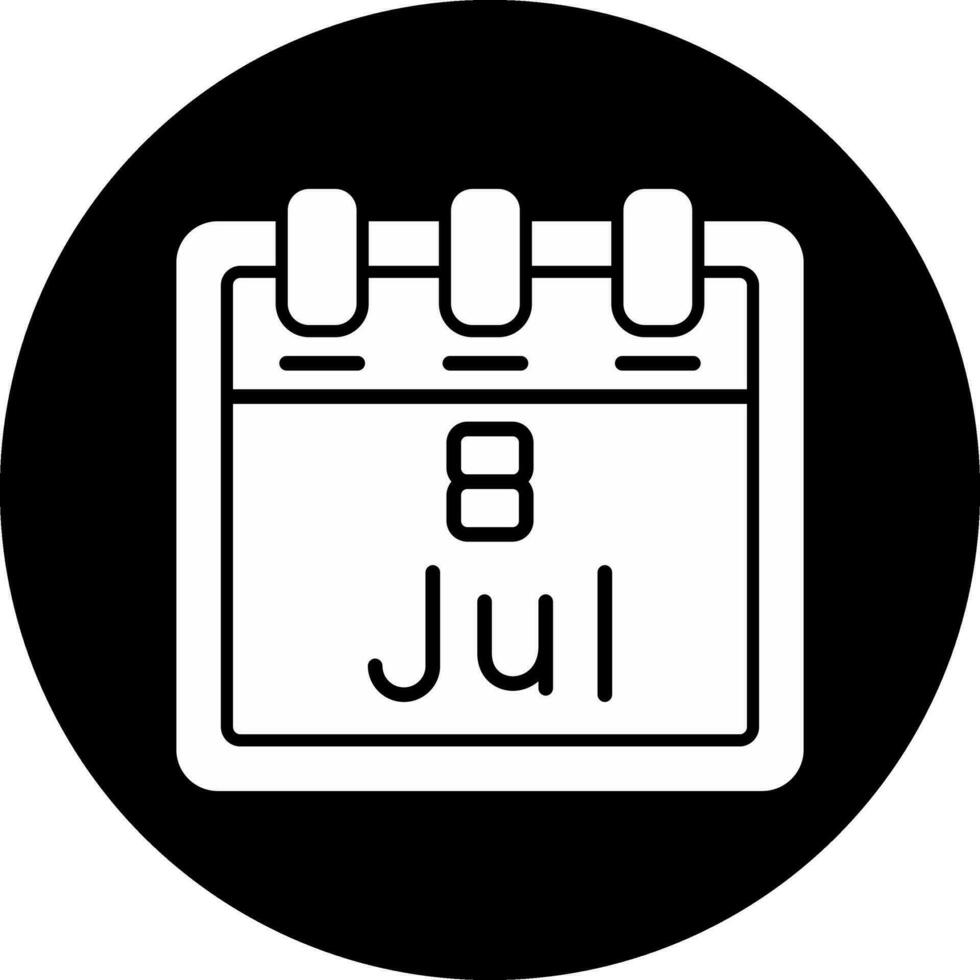 luglio 8 vettore icona