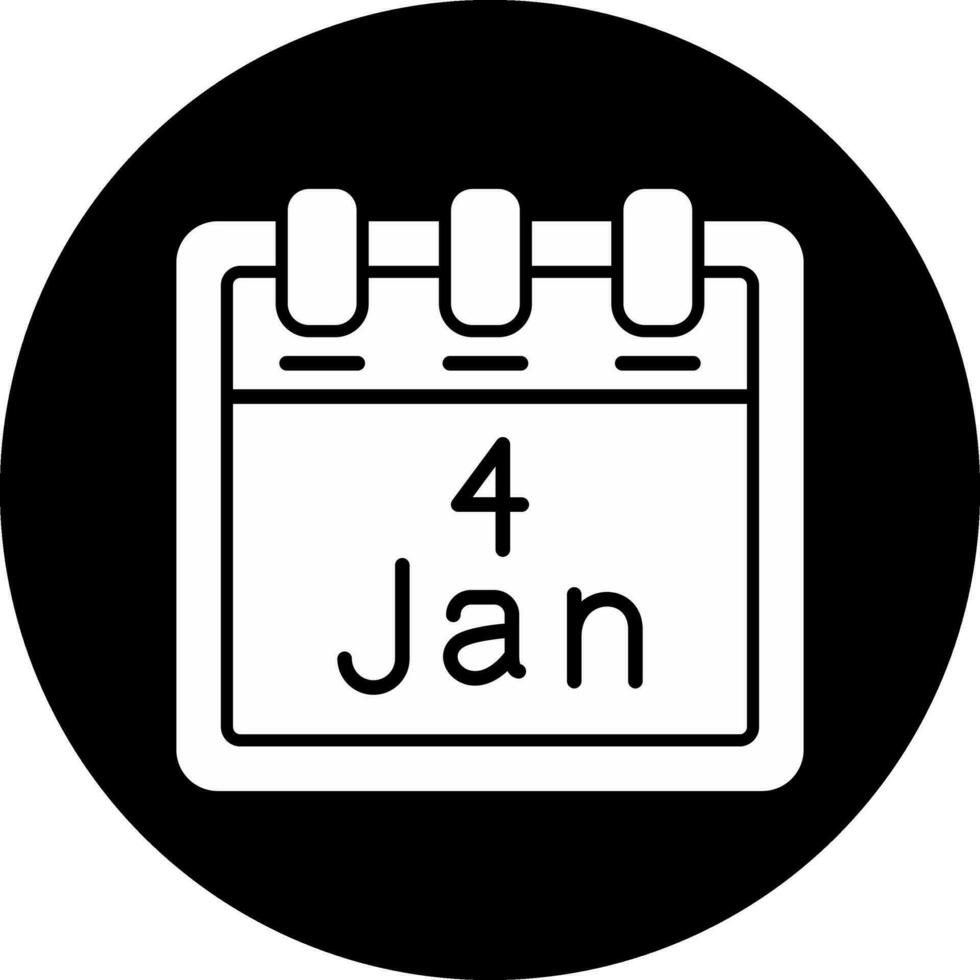 gennaio 4 vettore icona