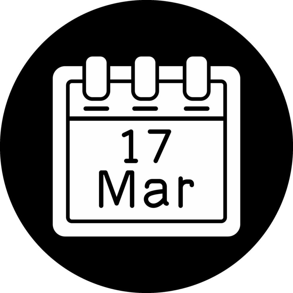 marzo 17 vettore icona