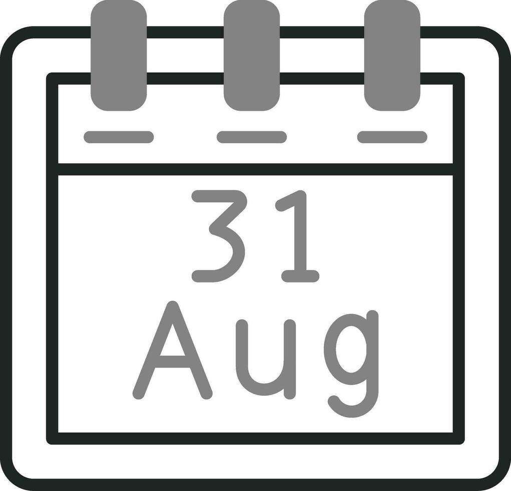 agosto 31 vettore icona