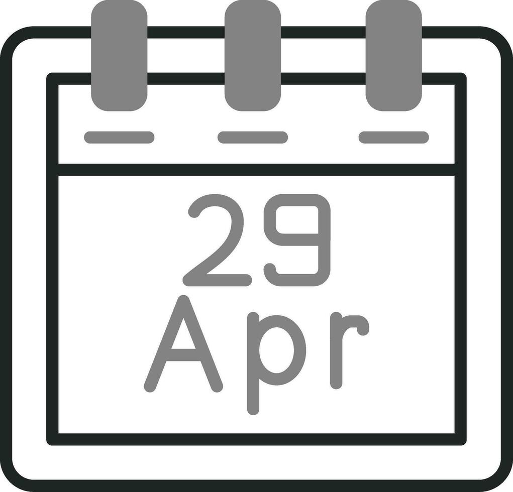 aprile 29 vettore icona
