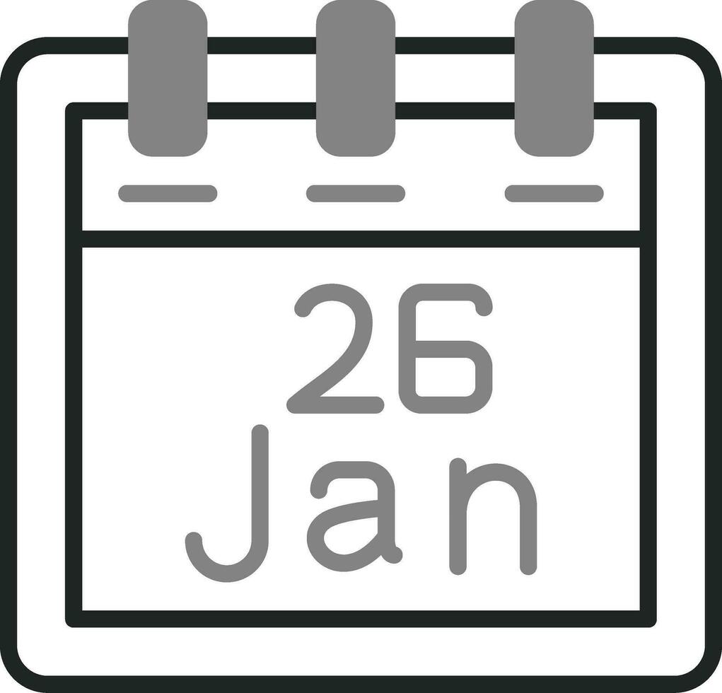 gennaio 26 vettore icona