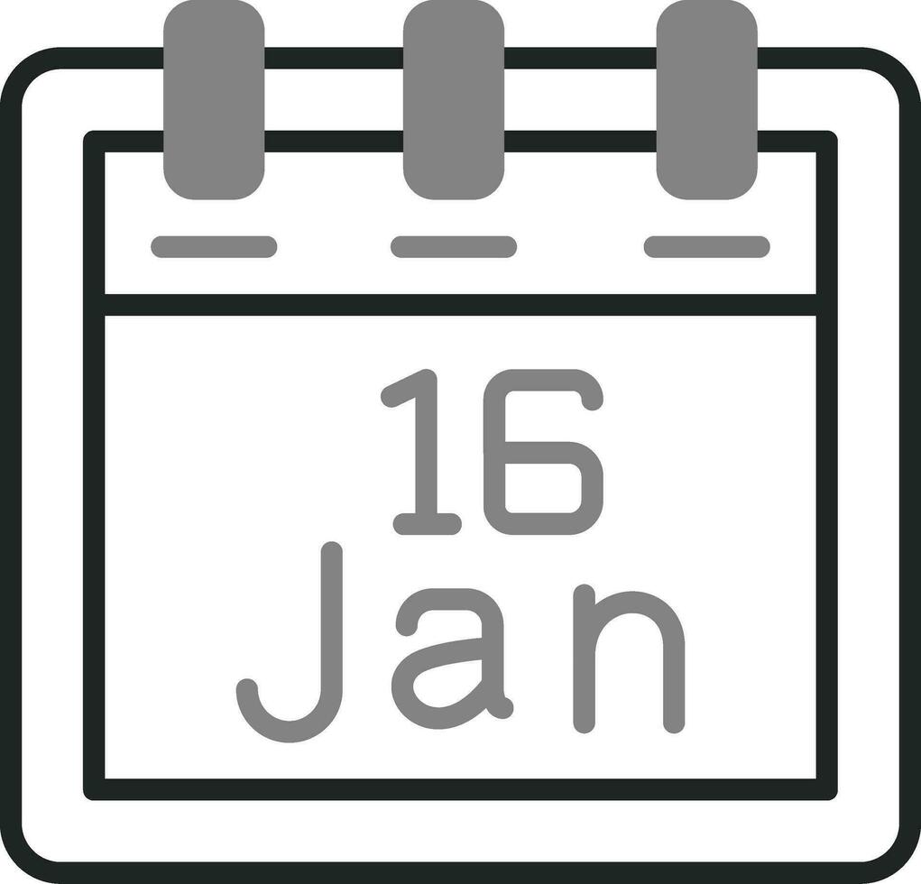 gennaio 16 vettore icona