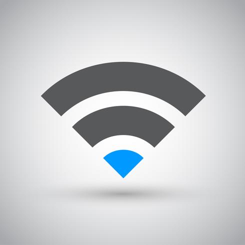 Rete WiFi, icona della zona internet vettore