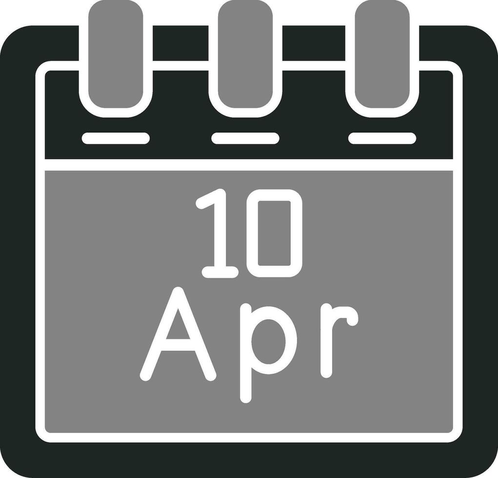 aprile 10 vettore icona