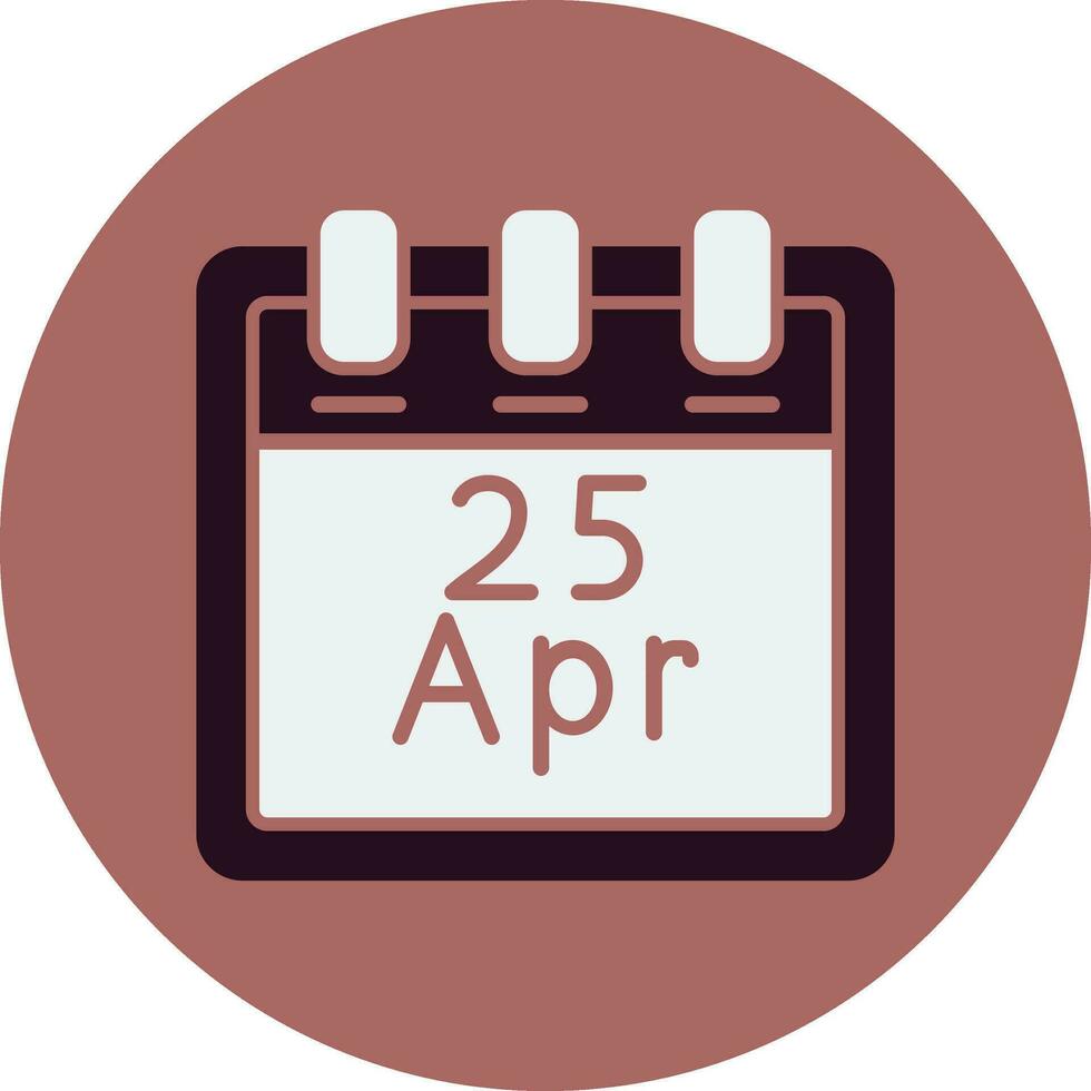 aprile 25 vettore icona