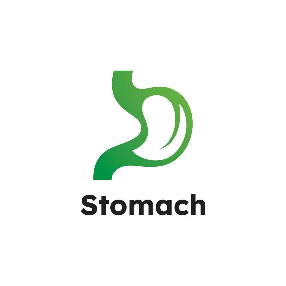 stomaco con foglia logo vettore design modello, creativo stomaco simbolo