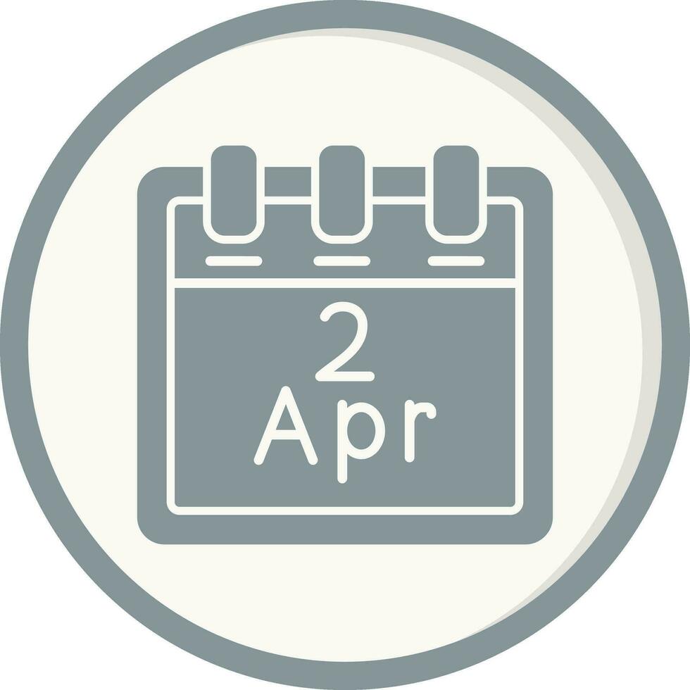 aprile 2 vettore icona