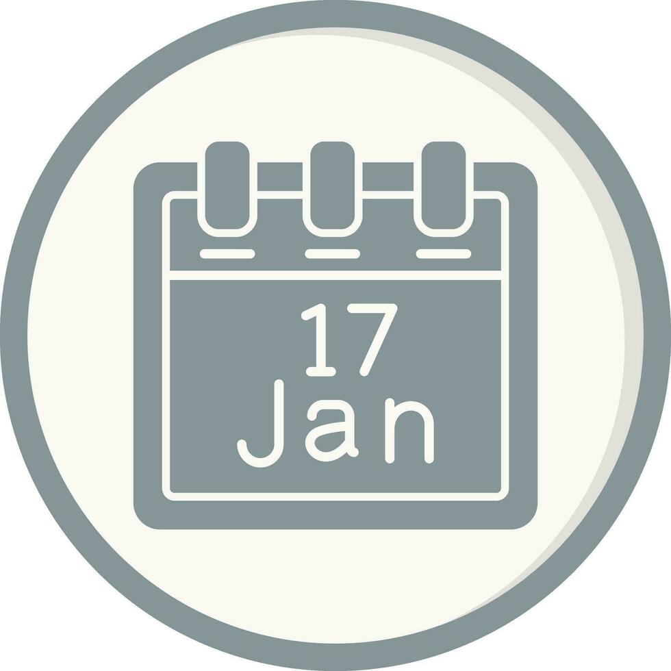 gennaio 17 vettore icona